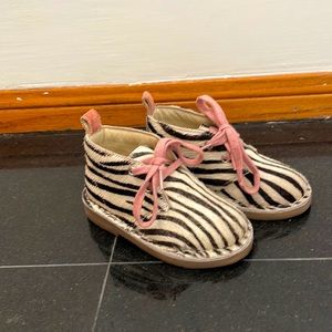 MINI BODEN Zebra Print Boots, 25
